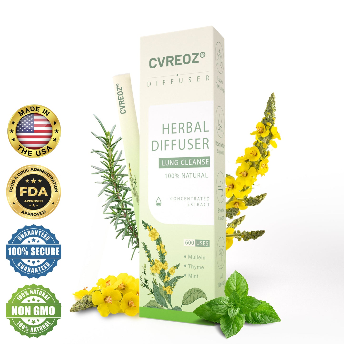 🔥Mullein Aroma Air Scentor – Relief for Cough, Congestion & Breathing Comfort2.0💝丨🐷001