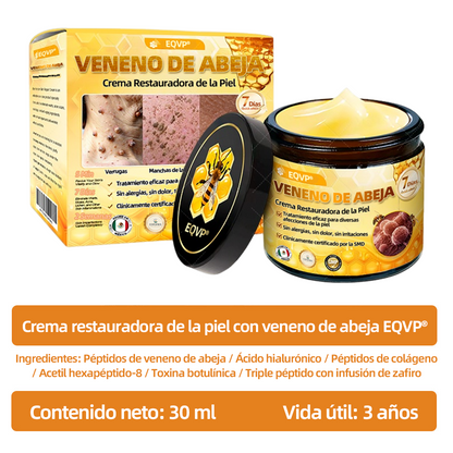 Hecho y enviado desde México🎉Crema restauradora de piel con veneno de abeja EQVP® ⏰ ÚLTIMO DÍA 80% DE DESCUENTO