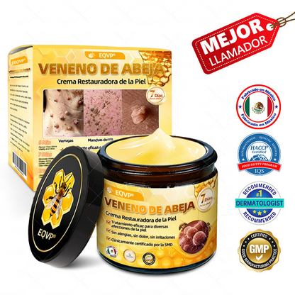 Hecho y enviado desde México🎉Crema restauradora de piel con veneno de abeja EQVP® ⏰ ÚLTIMO DÍA 80% DE DESCUENTO