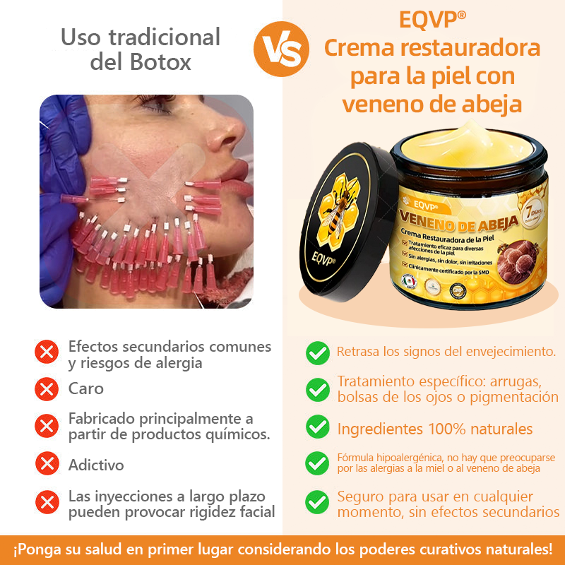 Hecho y enviado desde México🎉Crema restauradora de piel con veneno de abeja EQVP® ⏰ ÚLTIMO DÍA 80% DE DESCUENTO